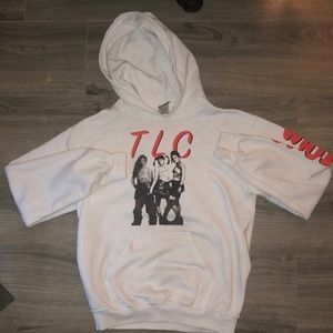Small TLC white hoodie